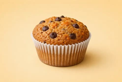 Muffin de Platano, Zanahoria y Chocolate